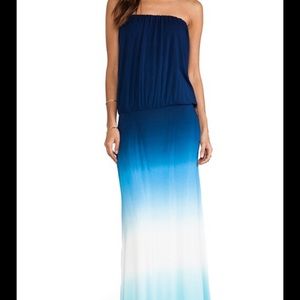 Young Fabulous and Broke Sydney Maxi Dress in Ombré Blue Size Small